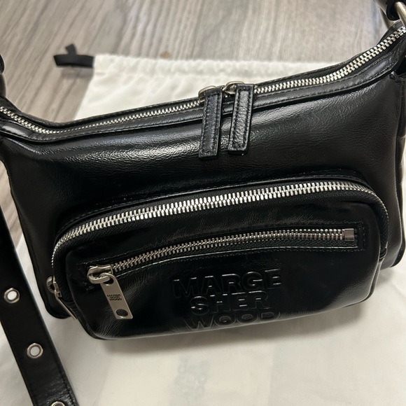 Marge Sherwood Outpocket Hobo Mini (black glossy plain) - Picture 10 of 16